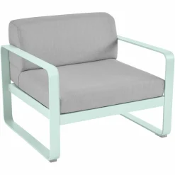 Canapés Et Fauteuils De Jardin>Camif FERMOB Fauteuil Bellevie Gris Flanelle en Aluminium - Menthe Glaciale