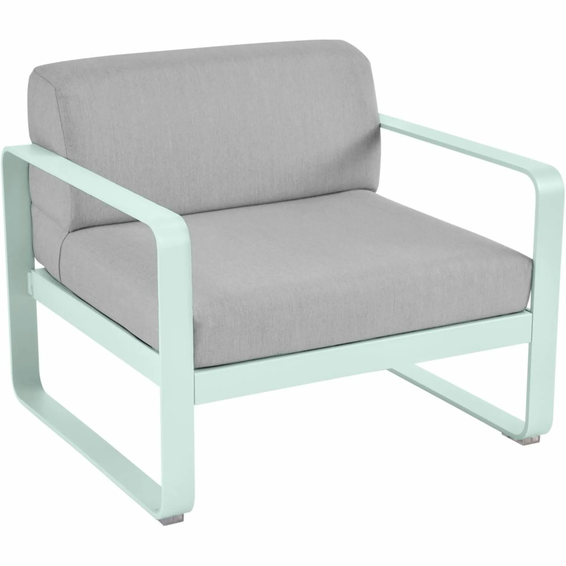 Canapés Et Fauteuils De Jardin>Camif FERMOB Fauteuil Bellevie Gris Flanelle en Aluminium - Menthe Glaciale