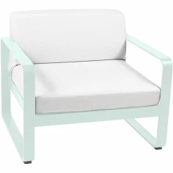 Canapés Et Fauteuils De Jardin>Camif FERMOB Fauteuil Bellevie Blanc Grisé en Aluminium - Menthe Glaciale