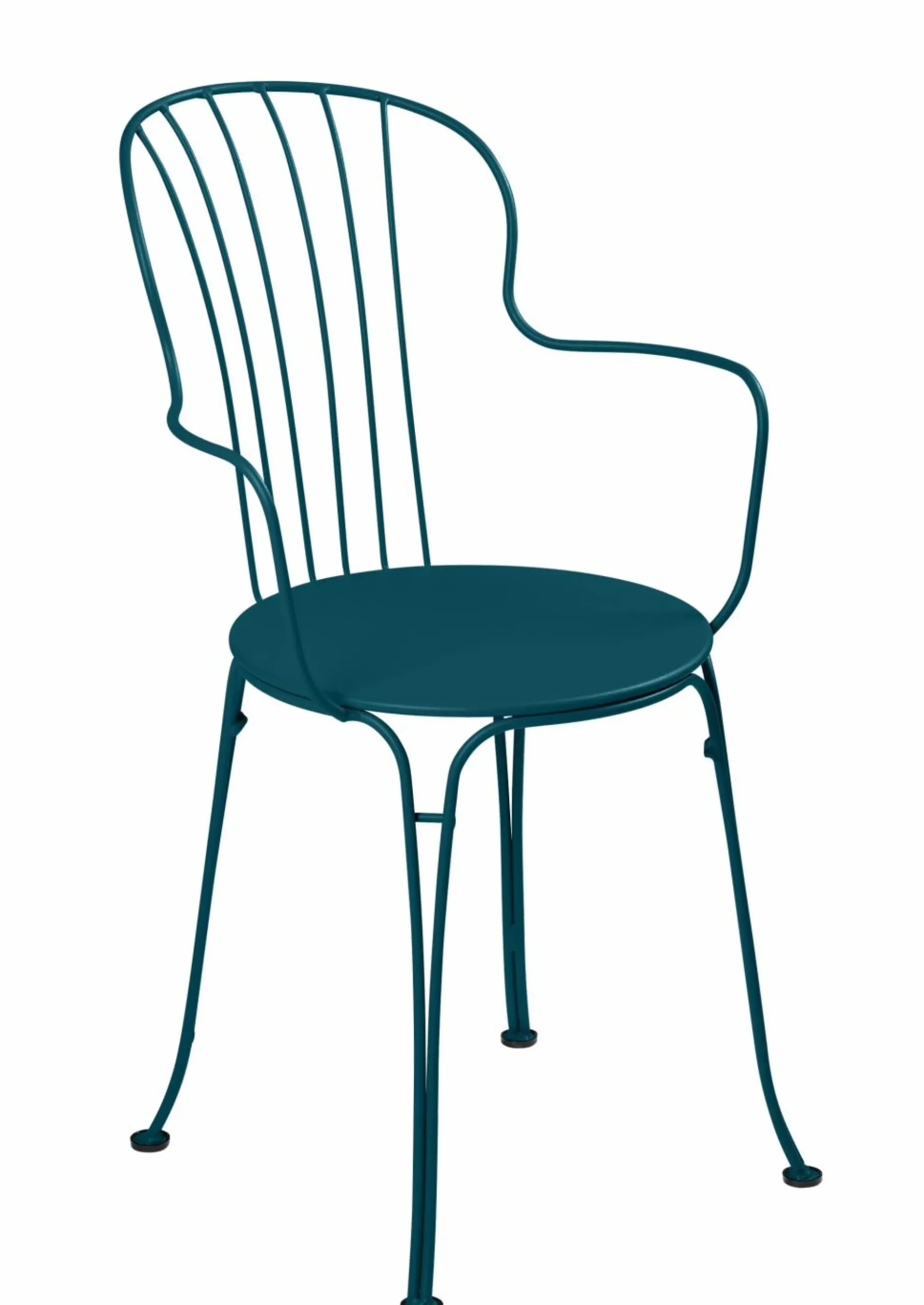 Fauteuils De Jardin>Camif FERMOB Lot de 2 Fauteuils Empilables Opéra+ en Acier - Bleu Acapulco