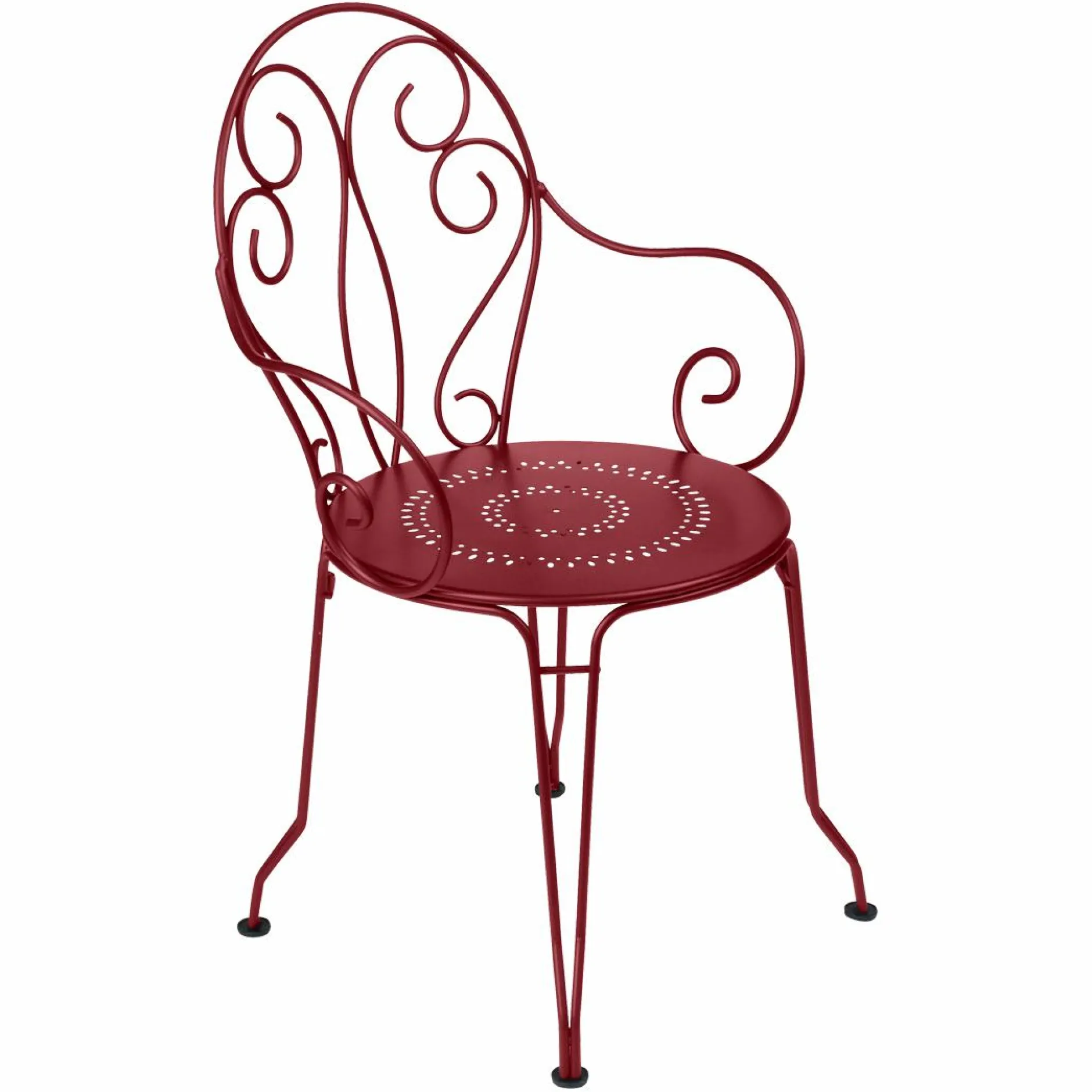 Fauteuils De Jardin>Camif FERMOB Lot de 2 Fauteuils Empilables Montmartre en Acier - Piment