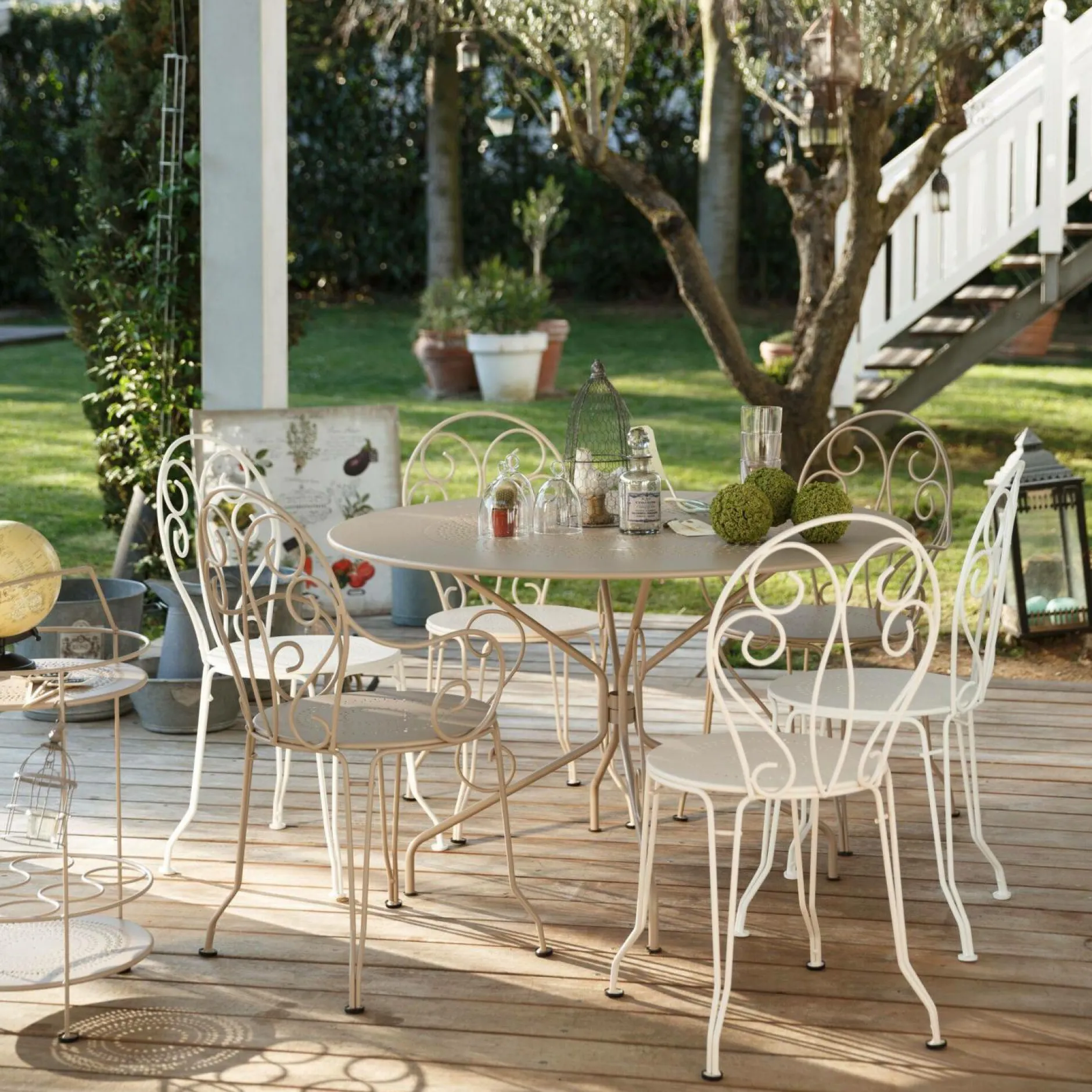 Fauteuils De Jardin>Camif FERMOB Lot de 2 Fauteuils Empilables Montmartre en Acier - Piment