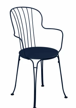 Fauteuils De Jardin>Camif FERMOB Lot de 2 Fauteuils Empilables Opéra+ en Acier - Bleu Abysse