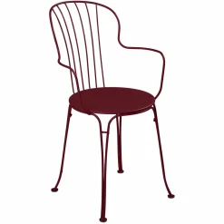 Fauteuils De Jardin>Camif FERMOB Lot de 2 Fauteuils Empilables Opéra+ en Acier - Cerise Noire