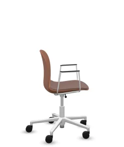 Chaises De Bureau>Camif FLOKK Chaise de bureau assise capitonnée avec accoudoirs Noor 6070S - Terracotta