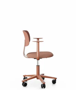 Chaises De Bureau>Camif FLOKK Chaise de bureau assise capitonnée avec accoudoirs Tion 2140 - Rose Blush
