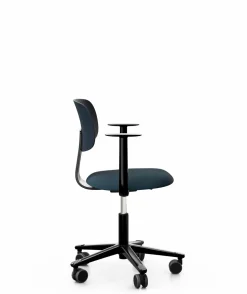 Chaises De Bureau>Camif FLOKK Chaise de bureau assise capitonnée avec accoudoirs Tion 2140 - Bleu Nuit