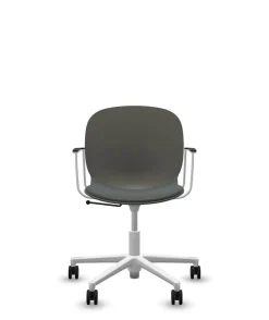 Chaises De Bureau>Camif FLOKK Chaise de bureau assise capitonnée avec accoudoirs Noor 6070S - Gris