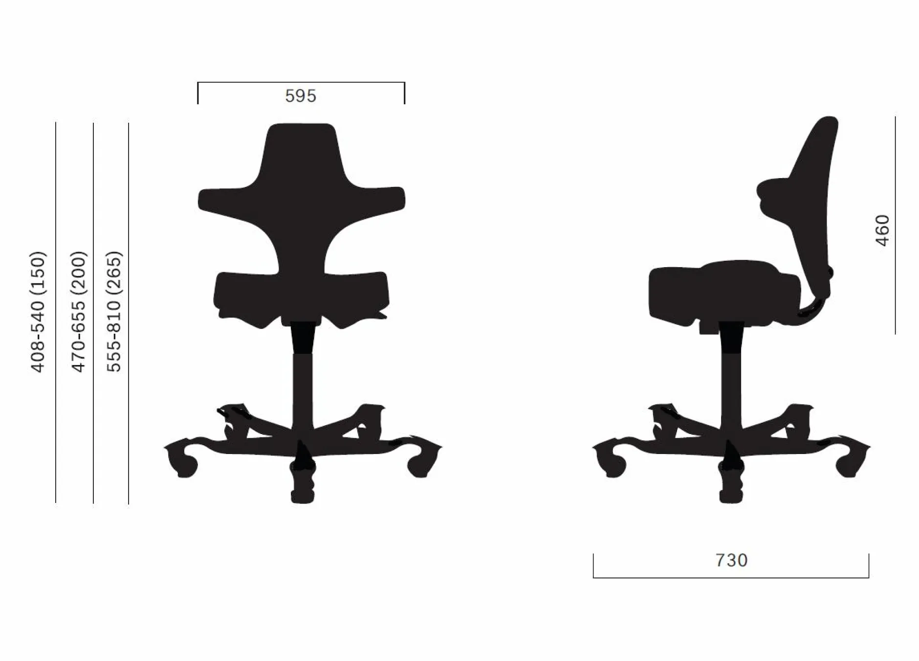 Chaises De Bureau>Camif FLOKK Chaise de bureau assis debout Capisco 8106 - - Roulettes pour sol dur Taupe