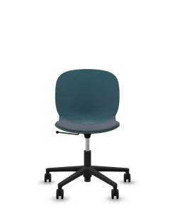 Chaises De Bureau>Camif FLOKK Chaise de bureau assise capitonnée Noor 6070S - Bleu Pétrole