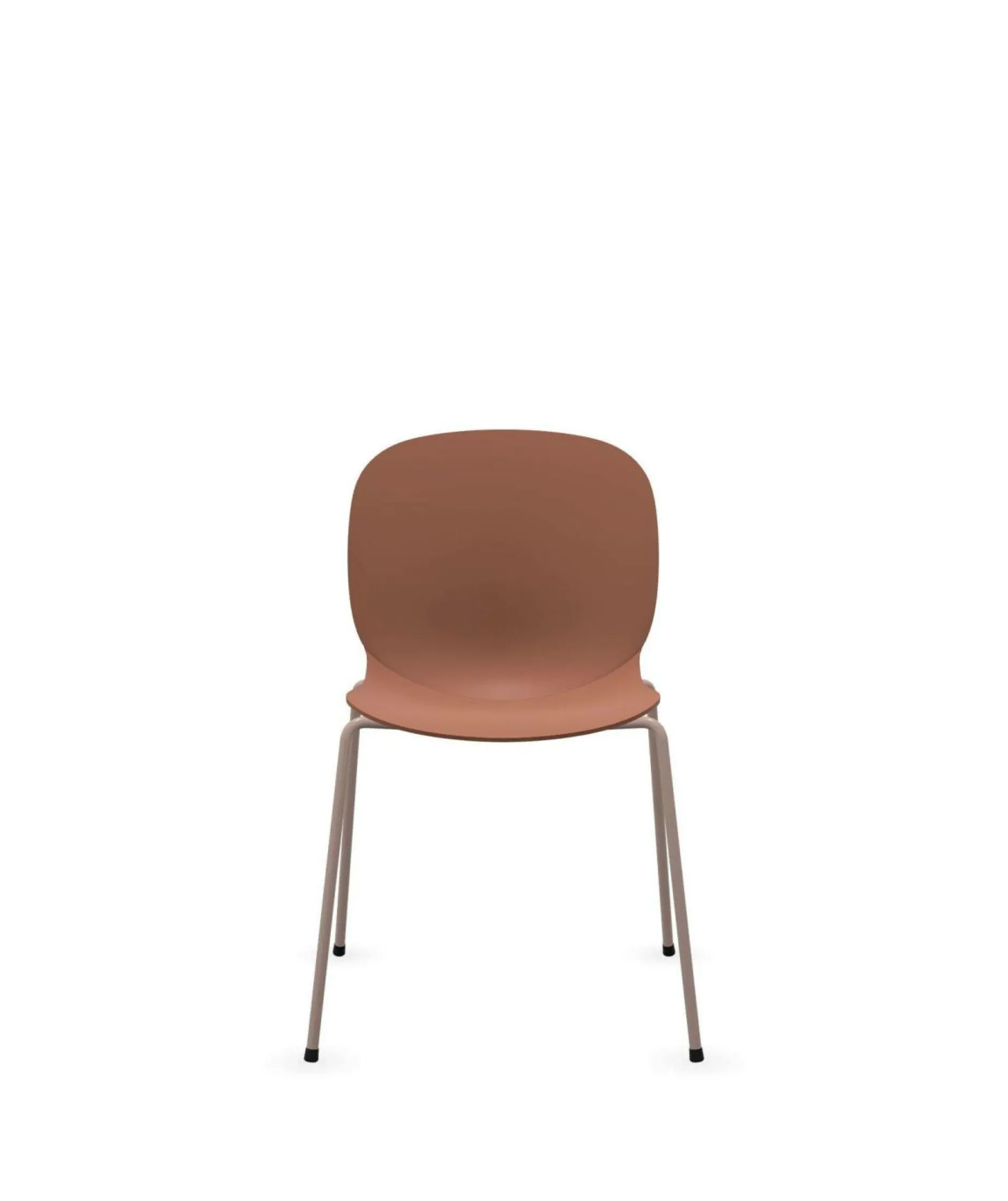 Chaises De Bureau>Camif FLOKK Chaise empilable coque polypropilène et pieds métal Noor 6050 - Terracotta Clair