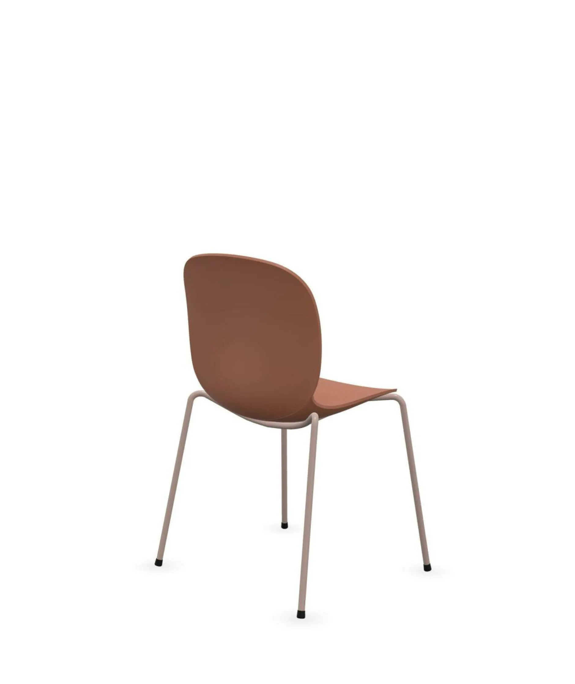 Chaises De Bureau>Camif FLOKK Chaise empilable coque polypropilène et pieds métal Noor 6050 - Terracotta Clair