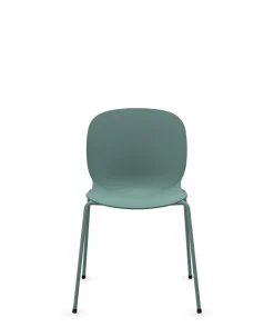 Chaises De Bureau>Camif FLOKK Chaise empilable coque polypropilène et pieds métal Noor 6050 - Bleu Vert