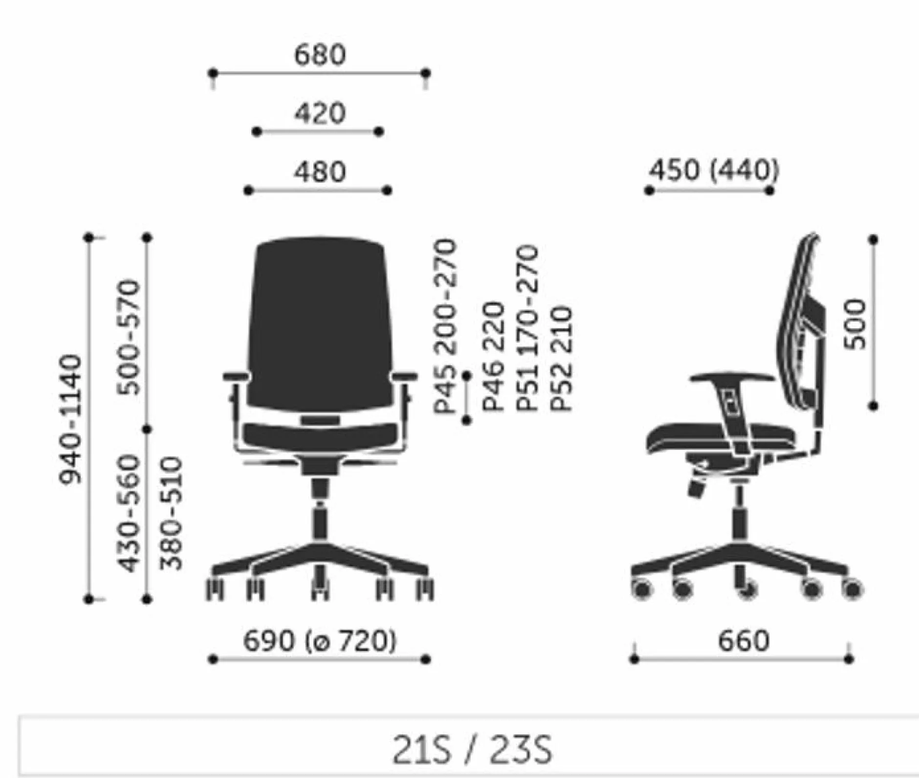 Chaises De Bureau>Camif FLOKK Fauteuil de bureau dossier capitonné et accoudoirs réglables Raya 23S - - Roulettes pour sol dur Gris