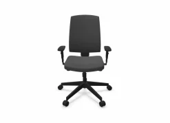 Chaises De Bureau>Camif FLOKK Fauteuil de bureau dossier capitonné et accoudoirs réglables Raya 23S - - Roulettes pour sol dur Gris Anthracite