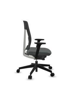 Chaises De Bureau>Camif FLOKK Fauteuil de bureau sans têtière Xenon Net 101SFL - - Roulettes pour sol dur Gris
