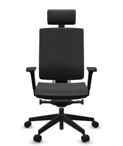 Chaises De Bureau>Camif FLOKK Fauteuil de bureau avec tétière Xenon Net 111SFL - - Roulettes pour sol dur Noir