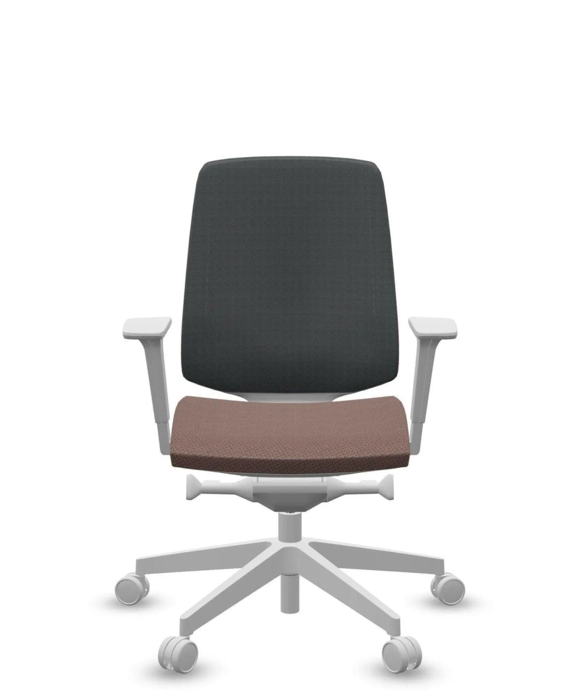 Chaises De Bureau>Camif FLOKK Fauteuil de bureau base grise et dossier résille Light Up 250SL - - Roulettes pour sol dur Assise Terracotta