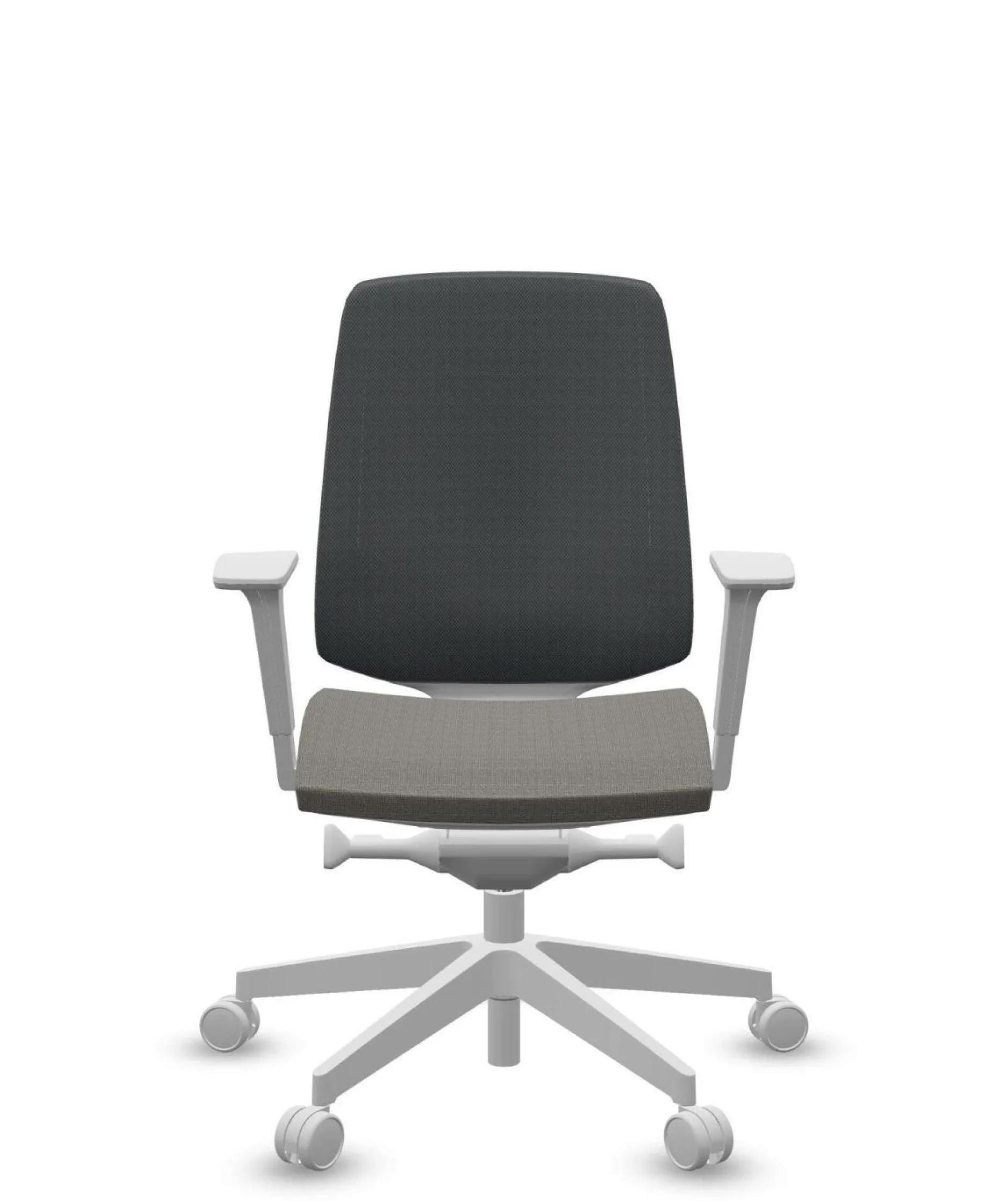 Chaises De Bureau>Camif FLOKK Fauteuil de bureau base grise et dossier résille Light Up 250SL - - Roulettes pour sol dur Assise Beige
