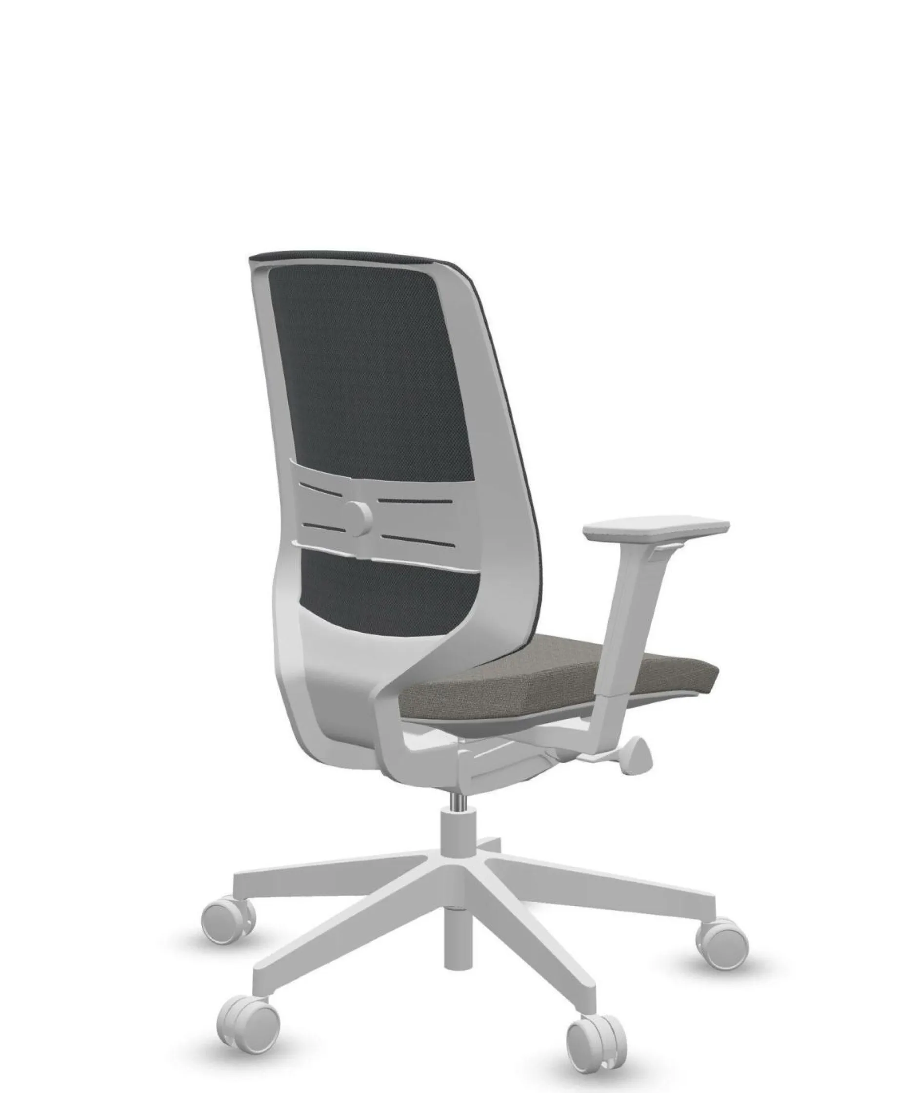 Chaises De Bureau>Camif FLOKK Fauteuil de bureau base grise et dossier résille Light Up 250SL - - Roulettes pour sol dur Assise Beige