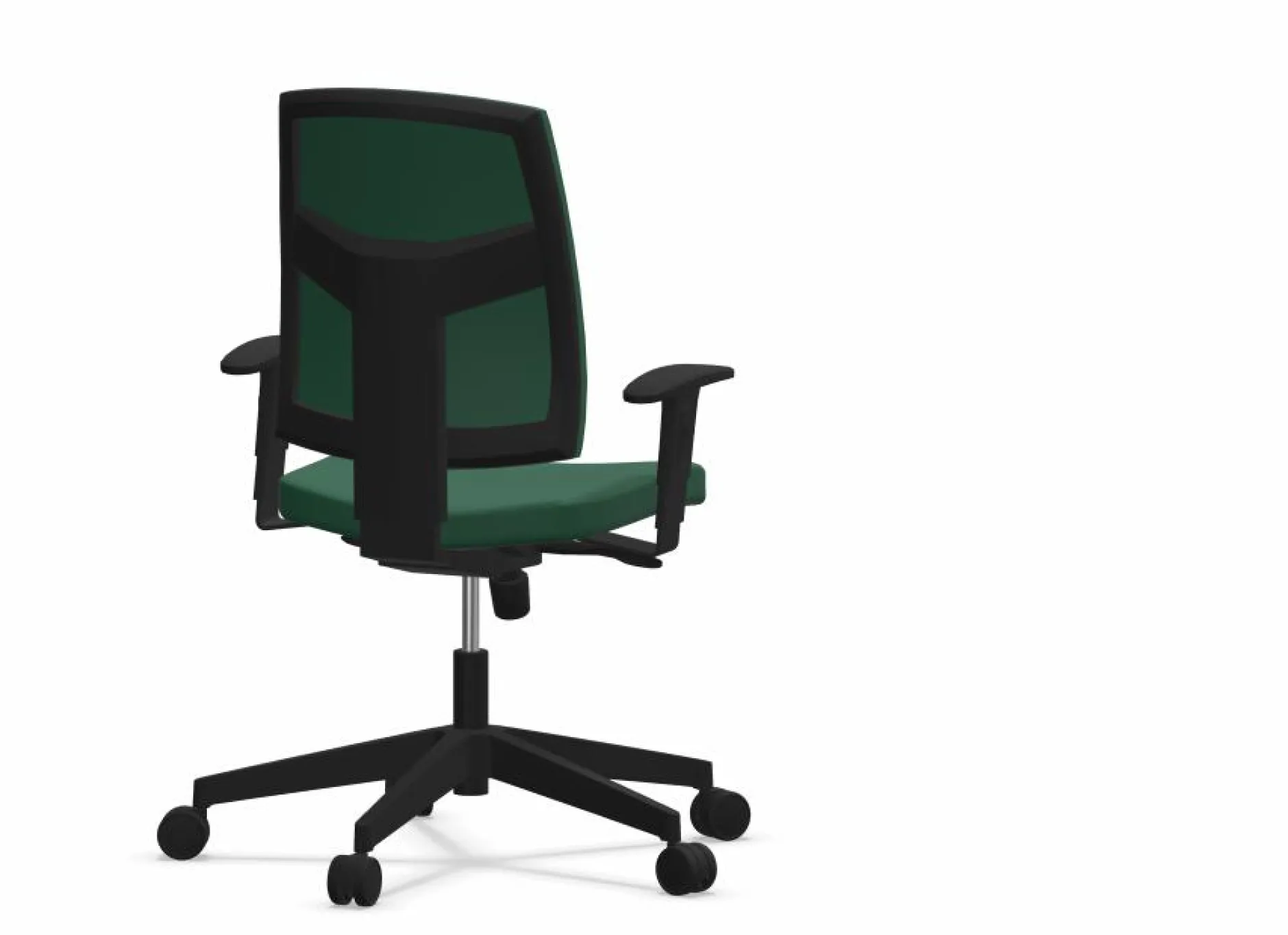 Chaises De Bureau>Camif FLOKK Fauteuil de bureau dossier capitonné et accoudoirs réglables Raya 23S - - Roulettes pour sol dur Vert