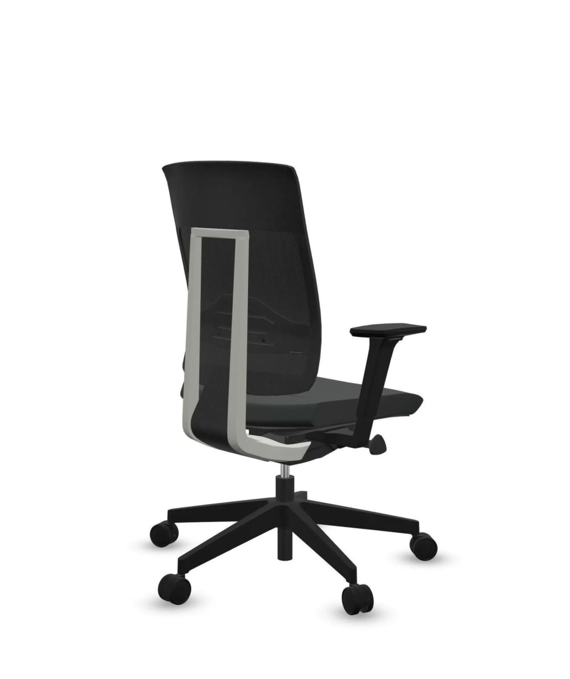 Chaises De Bureau>Camif FLOKK Fauteuil de bureau sans têtière Xenon Net 101SFL - - Roulettes pour sol souple Noir