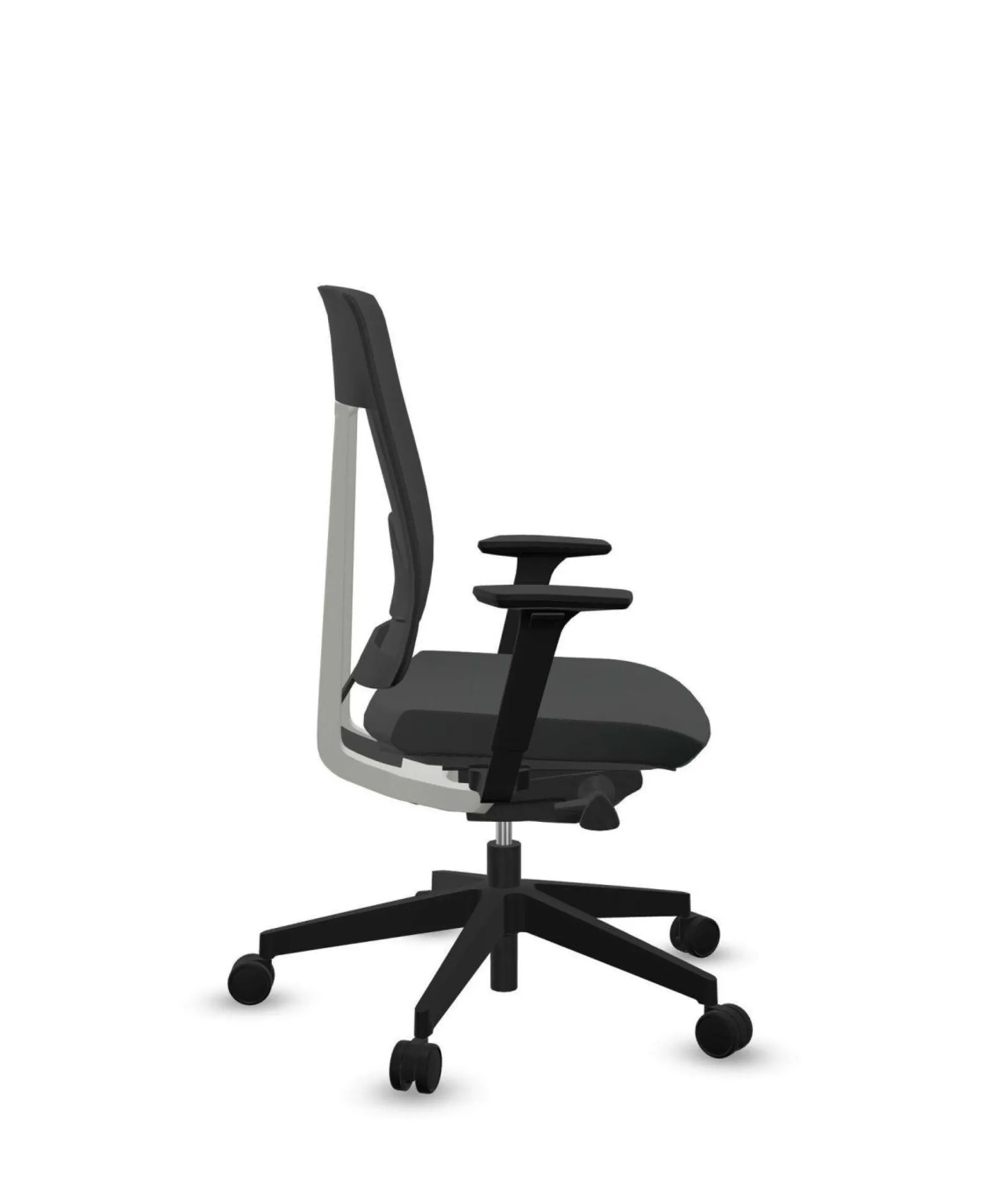 Chaises De Bureau>Camif FLOKK Fauteuil de bureau sans têtière Xenon Net 101SFL - - Roulettes pour sol souple Noir