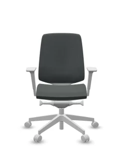 Chaises De Bureau>Camif FLOKK Fauteuil de bureau base grise et dossier résille Light Up 250SL - - Roulettes pour sol dur Assise Grise