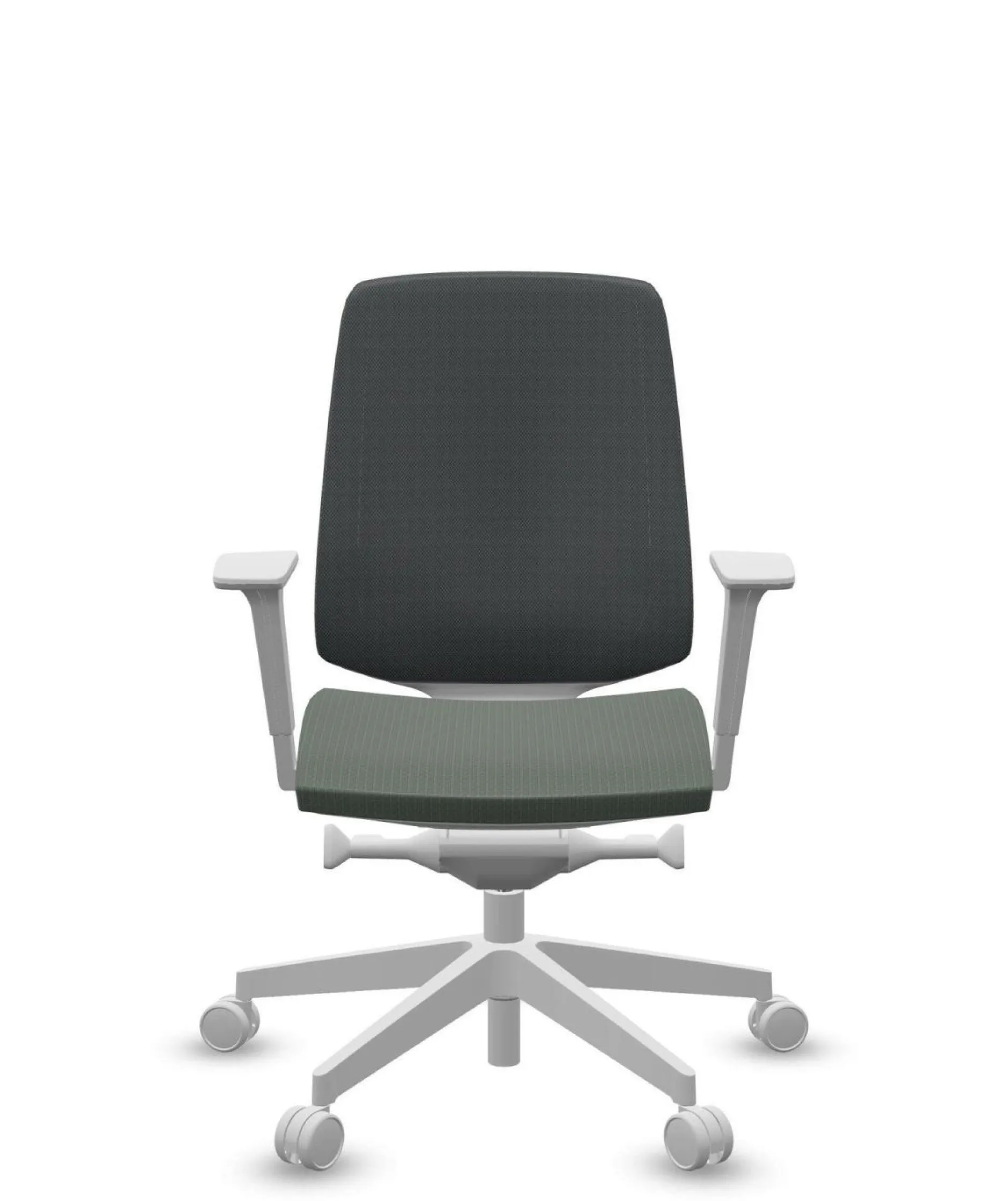 Chaises De Bureau>Camif FLOKK Fauteuil de bureau base grise et dossier résille Light Up 250SL - - Roulettes pour sol dur Assise Vert Sauge