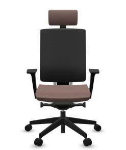 Chaises De Bureau>Camif FLOKK Fauteuil de bureau avec tétière Xenon Net 111SFL - - Roulettes pour sol dur Terracotta