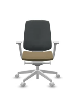 Chaises De Bureau>Camif FLOKK Fauteuil de bureau base grise et dossier résille Light Up 250SL - - Roulettes pour sol dur Assise Jaune