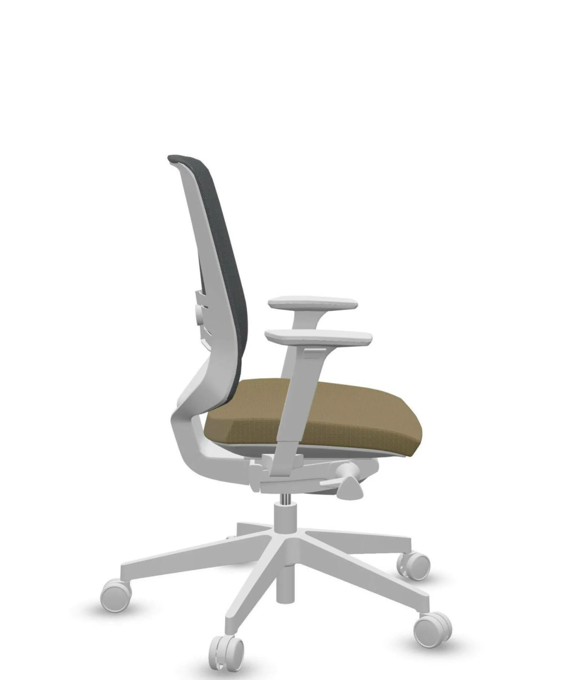 Chaises De Bureau>Camif FLOKK Fauteuil de bureau base grise et dossier résille Light Up 250SL - - Roulettes pour sol dur Assise Jaune