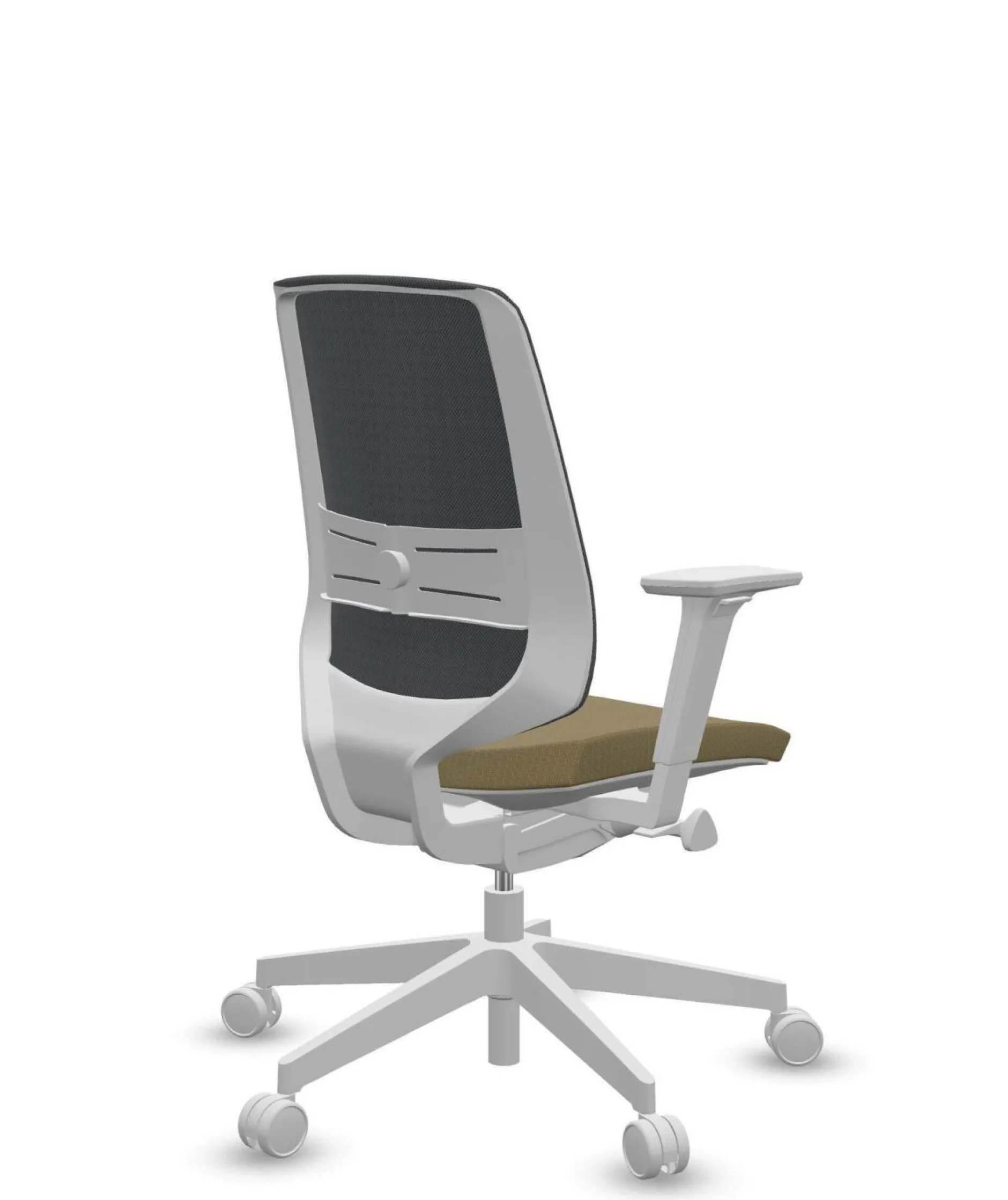 Chaises De Bureau>Camif FLOKK Fauteuil de bureau base grise et dossier résille Light Up 250SL - - Roulettes pour sol dur Assise Jaune