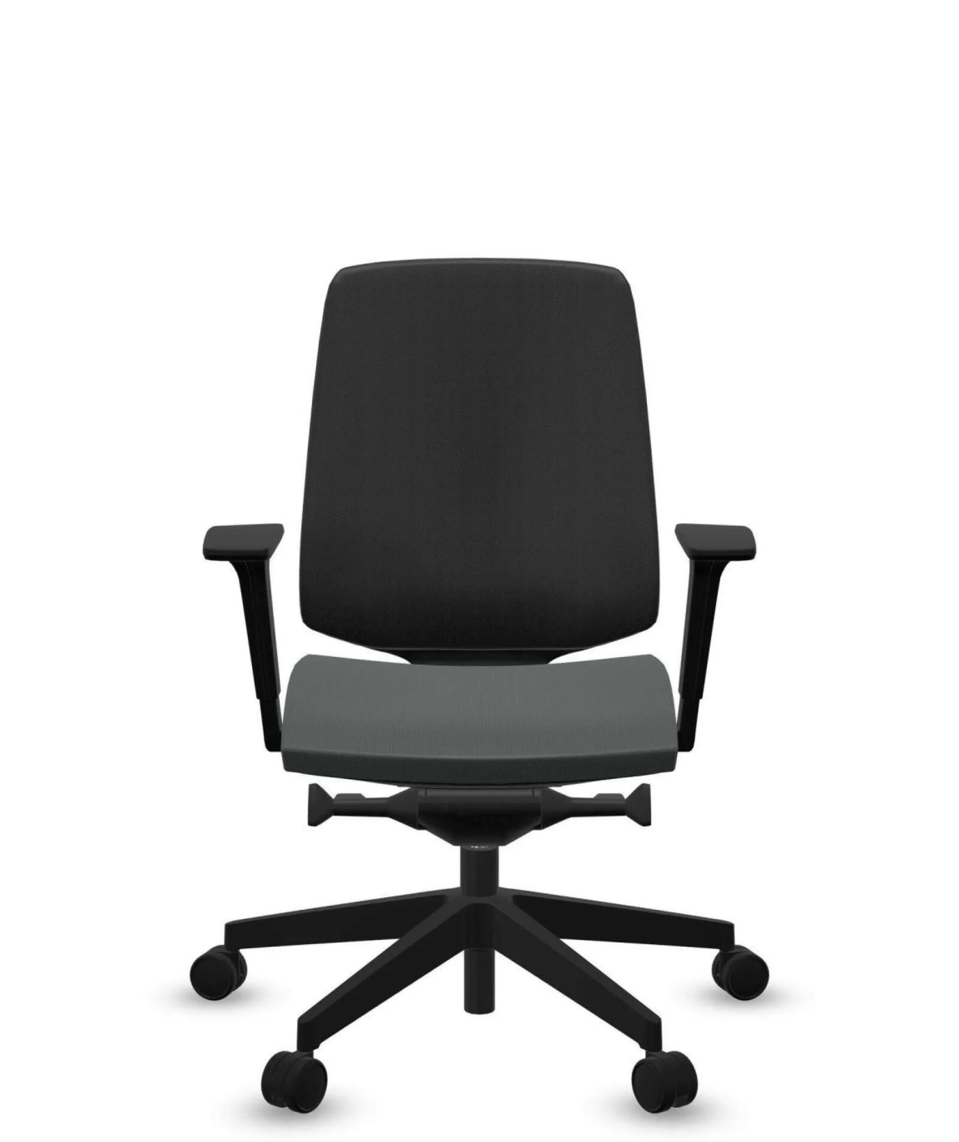 Chaises De Bureau>Camif FLOKK Fauteuil de bureau base noire et dossier résille Light Up 250SL - - Roulettes pour sol dur Assise Grise
