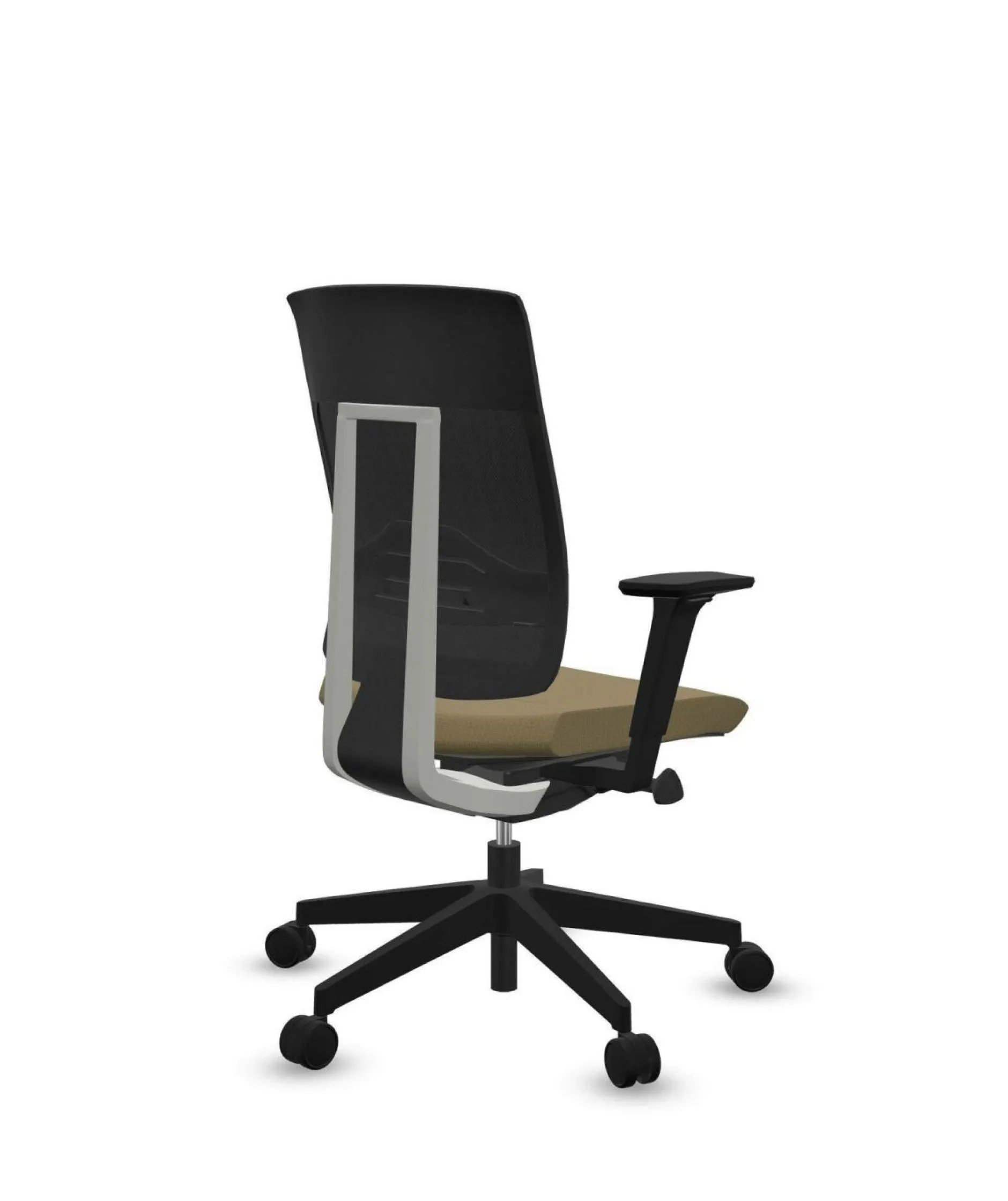 Chaises De Bureau>Camif FLOKK Fauteuil de bureau sans têtière Xenon Net 101SFL - - Roulettes pour sol dur Jaune