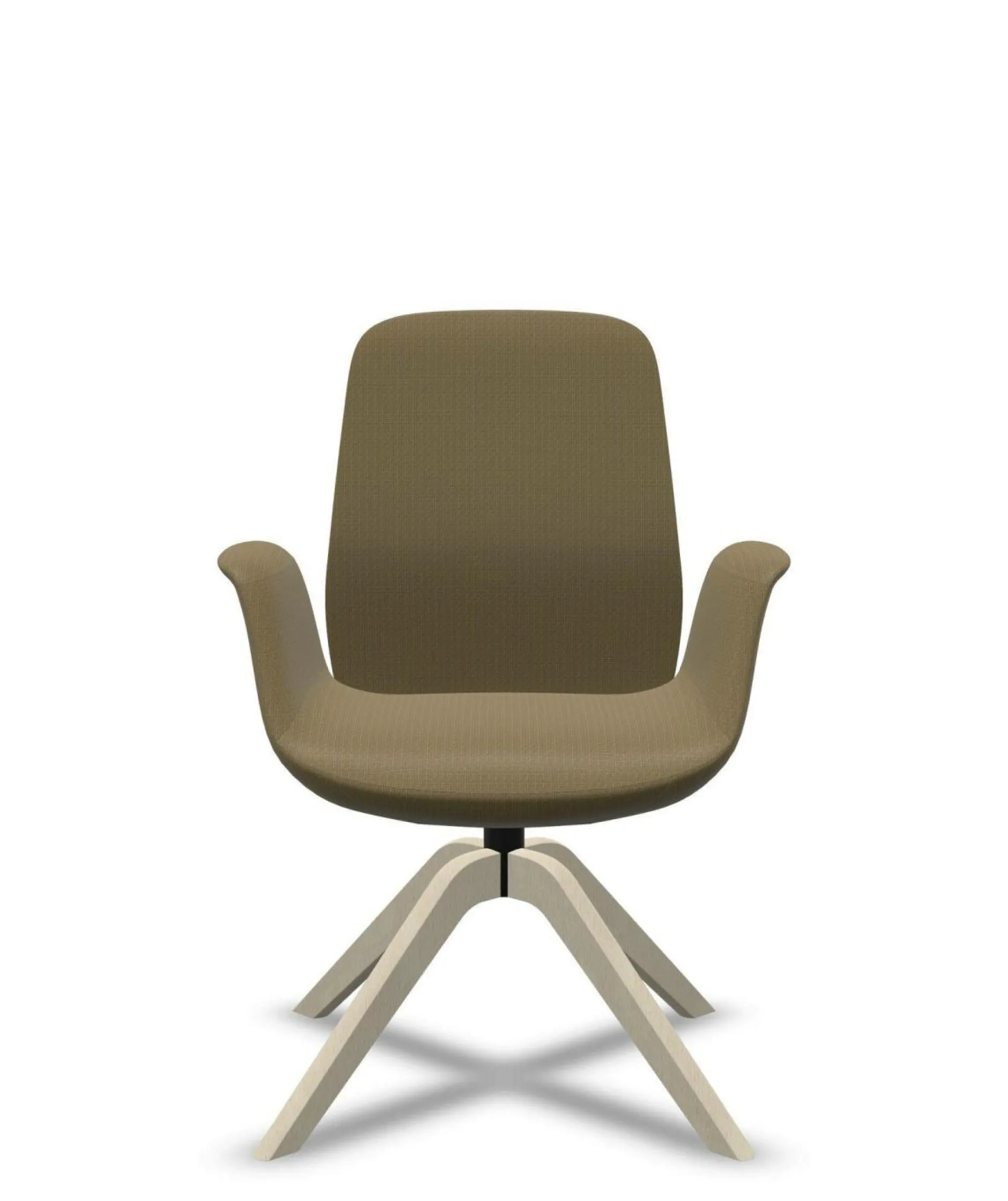 Chaises De Bureau>Camif FLOKK Fauteuil de bureau à dossier inclinable pieds bois Ellie Pro 20HW - Jaune