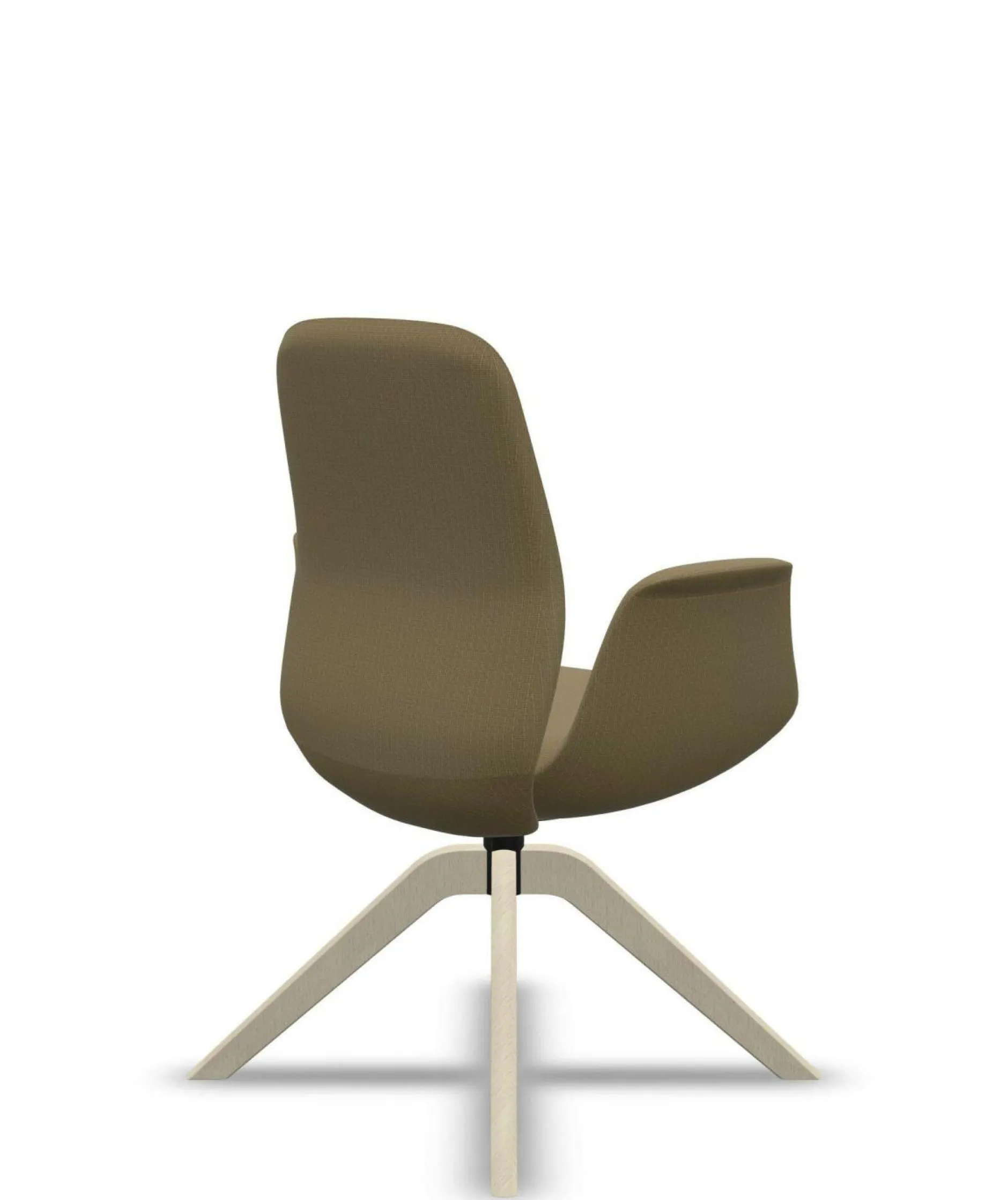 Chaises De Bureau>Camif FLOKK Fauteuil de bureau à dossier inclinable pieds bois Ellie Pro 20HW - Jaune