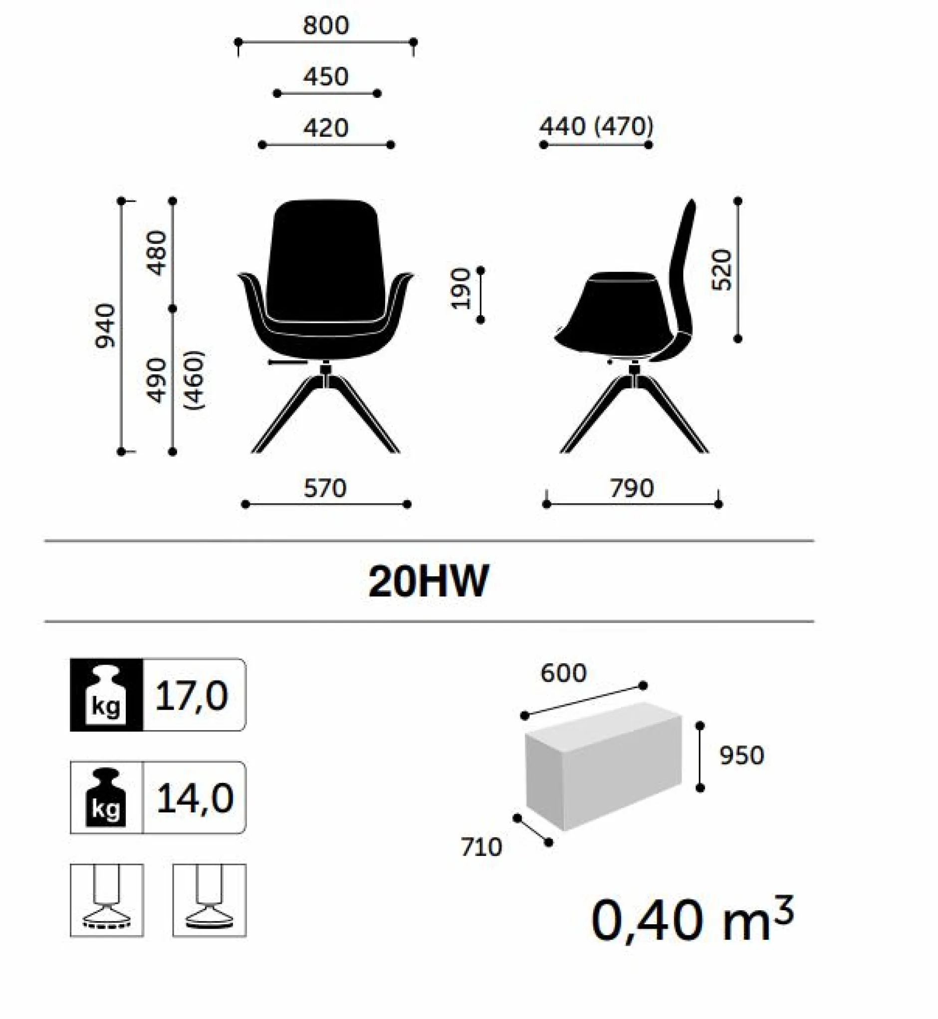 Chaises De Bureau>Camif FLOKK Fauteuil de bureau à dossier inclinable pieds bois Ellie Pro 20HW - Jaune