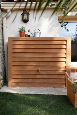 Récupérateurs D'Eau>Camif GARANTIA Kit Récupérateur d'Eau 350 L Woody Aspect Bois Clair