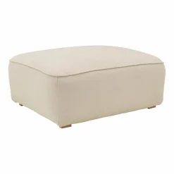 Repose-Pieds>Camif Grand pouf tissu Otis - Crème