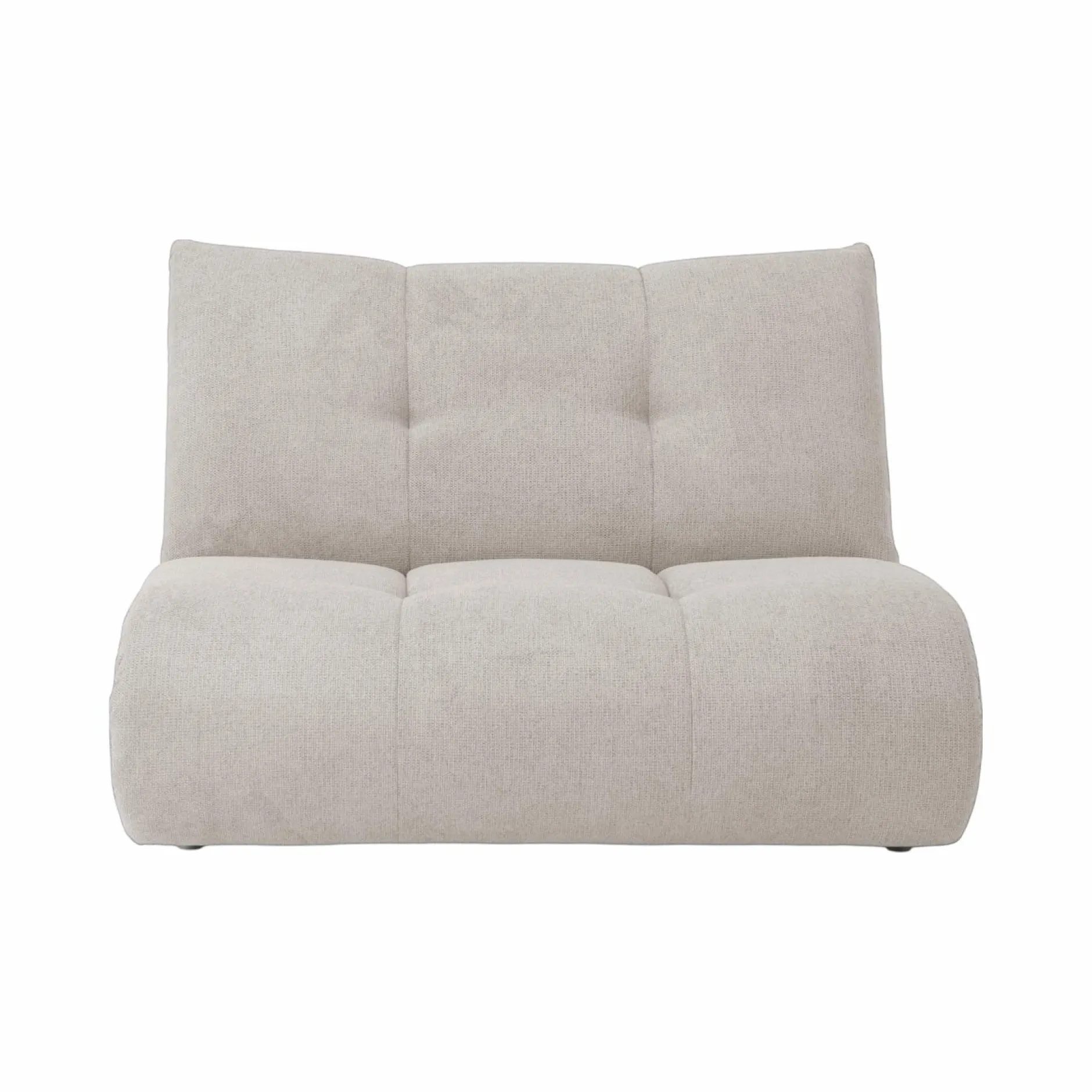 Canapés Modulables>Camif Grande chauffeuse et méridienne tissu Benny - - 1,5 place Naturel