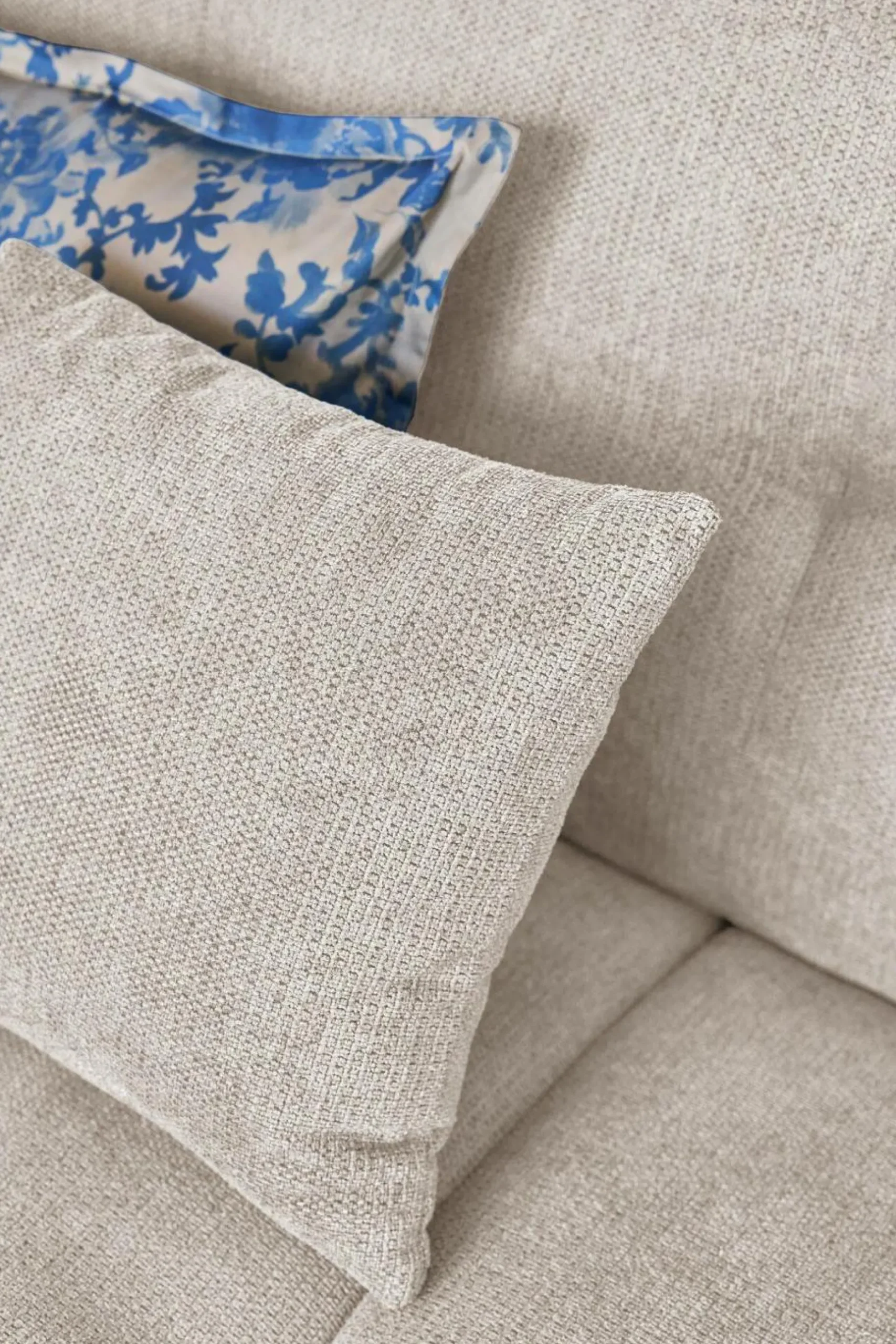 Canapés Modulables>Camif Grande chauffeuse et méridienne tissu Benny - - 1,5 place Naturel