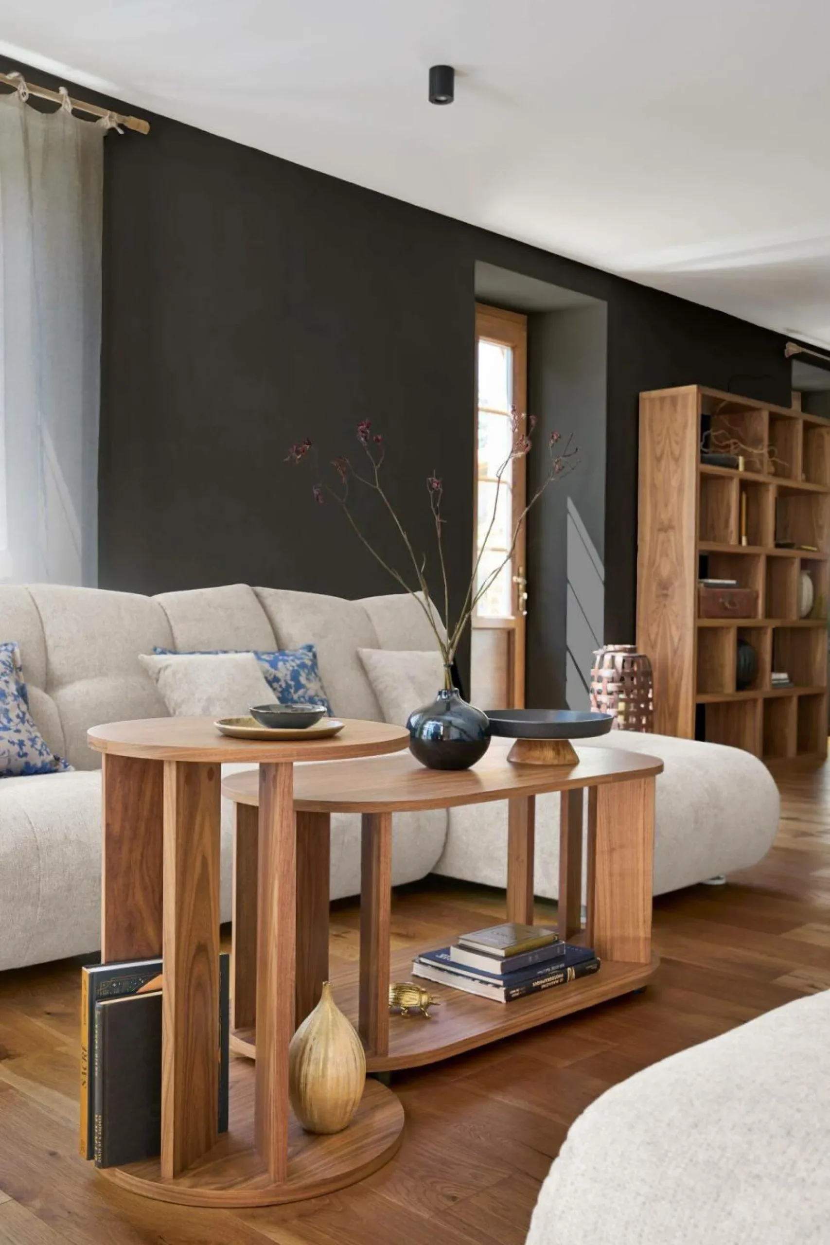 Canapés Modulables>Camif Grande chauffeuse et méridienne tissu Benny - - 1,5 place Naturel