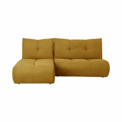 Canapés Modulables>Camif Grande chauffeuse et méridienne tissu Benny - - 1,5 place Moutarde