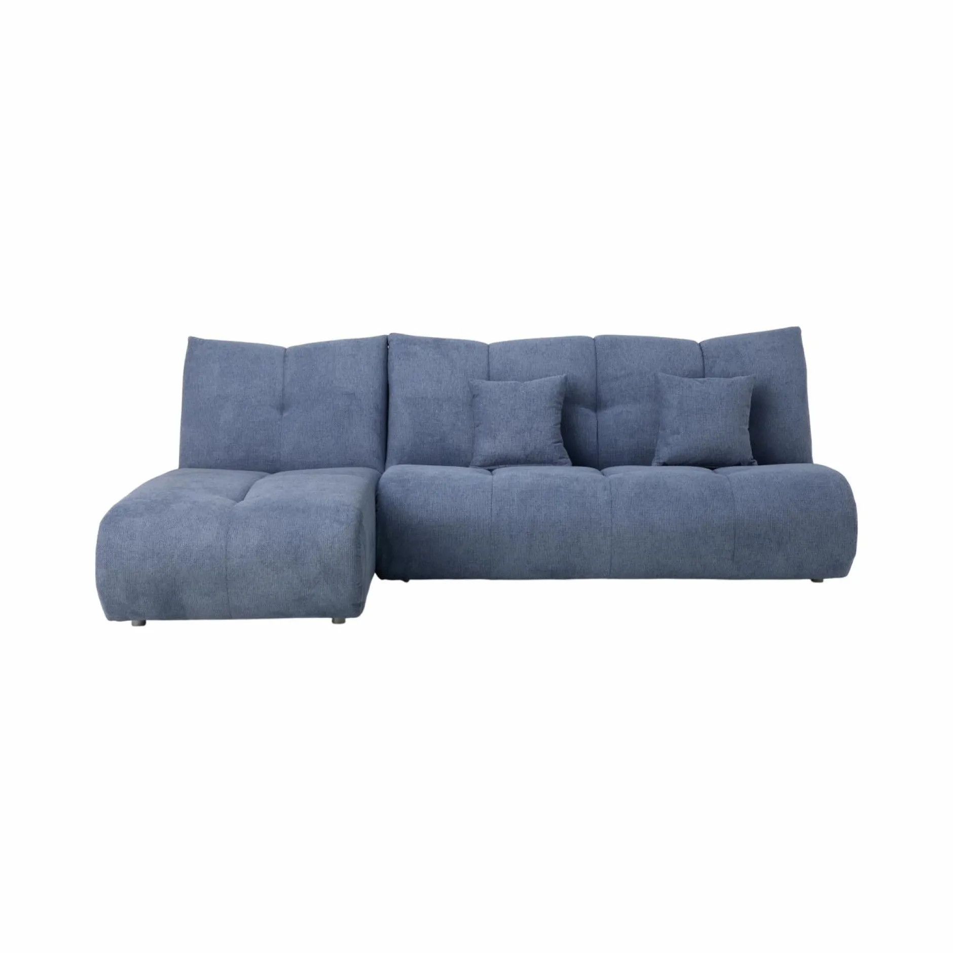 Canapés Modulables>Camif Grande chauffeuse et méridienne tissu Benny - - 2,5 places Bleu