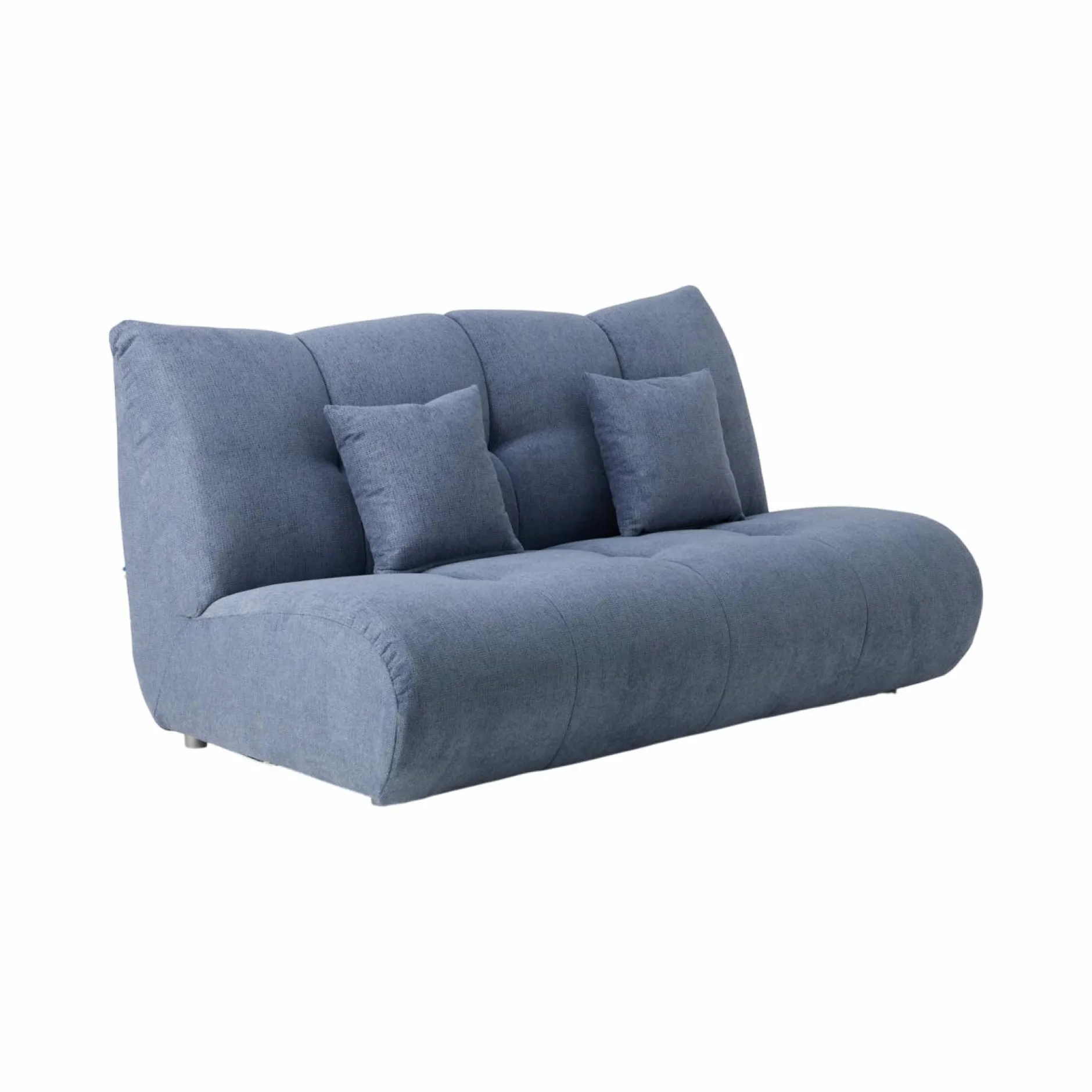 Canapés Modulables>Camif Grande chauffeuse et méridienne tissu Benny - - 2,5 places Bleu