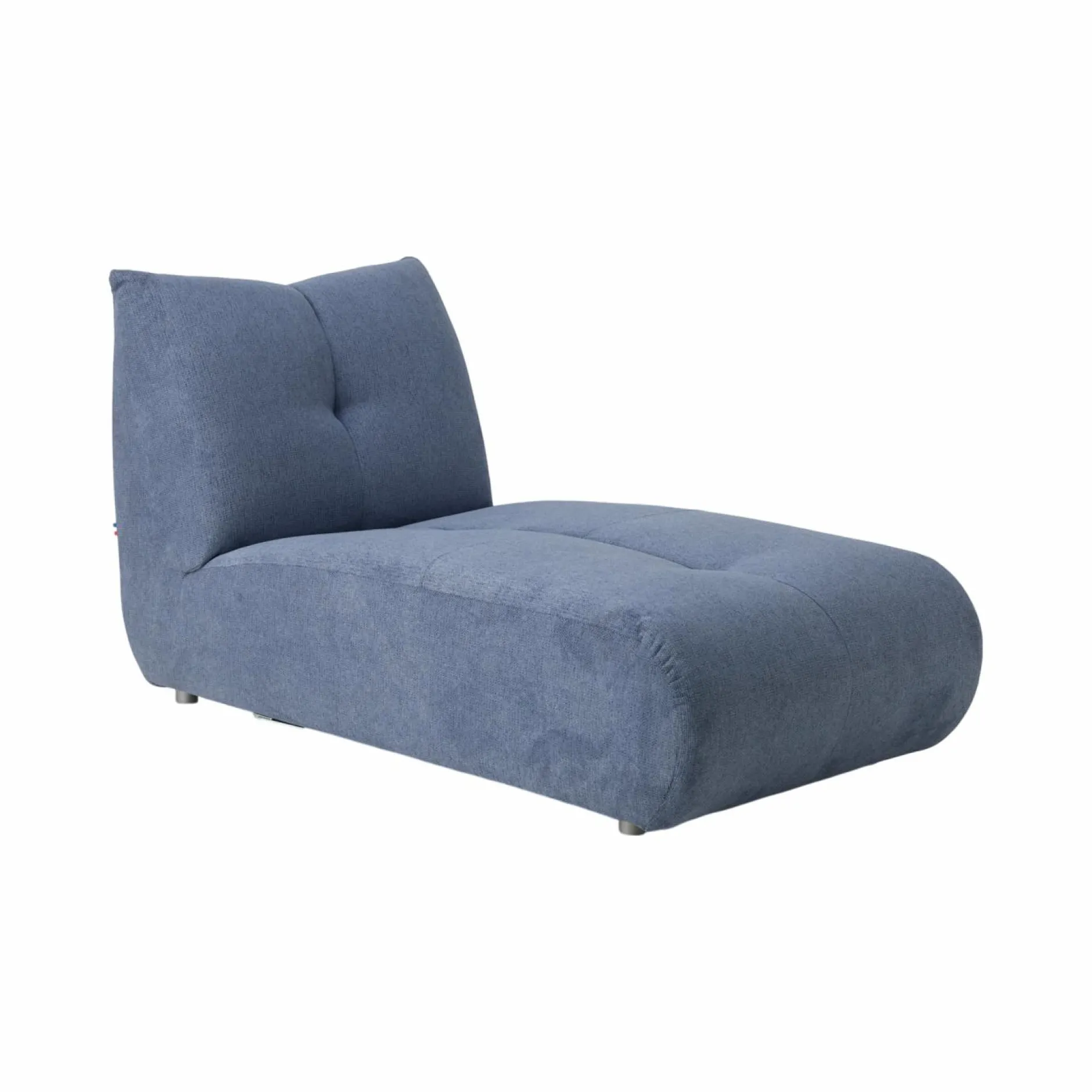 Canapés Modulables>Camif Grande chauffeuse et méridienne tissu Benny - - 2,5 places Bleu