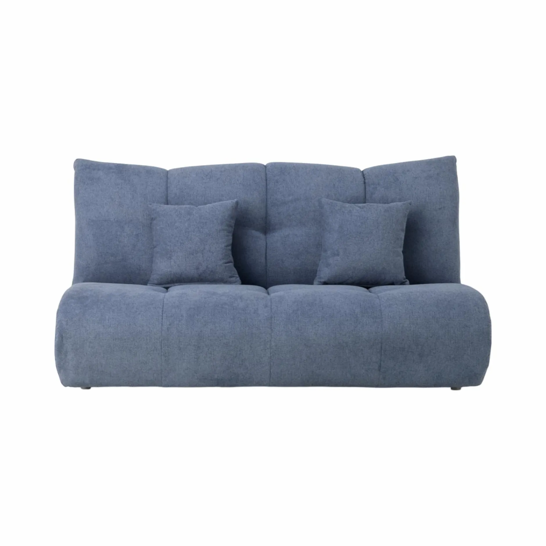 Canapés Modulables>Camif Grande chauffeuse et méridienne tissu Benny - - 2,5 places Bleu