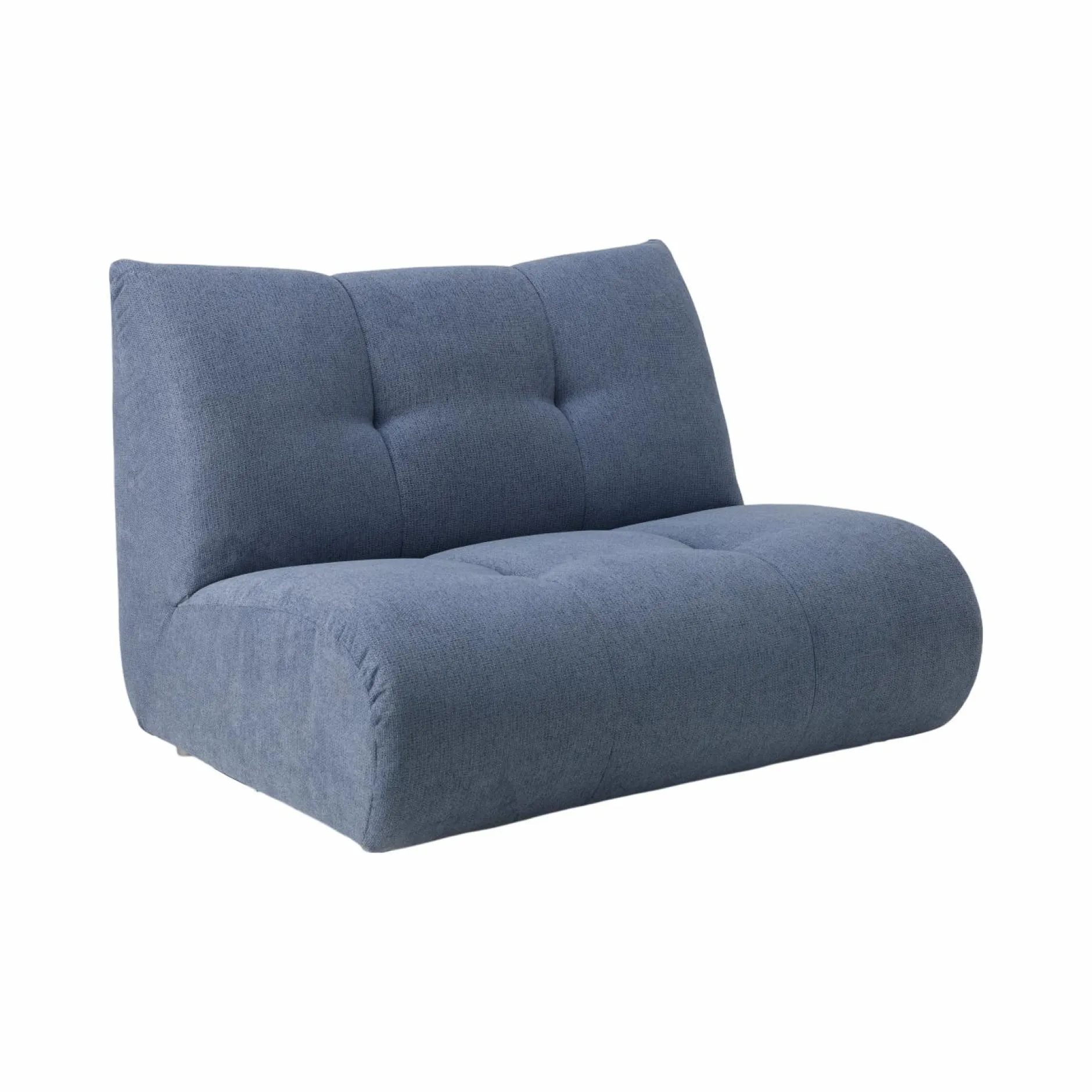 Canapés Modulables>Camif Grande chauffeuse pour canapé modulable tissu Benny - - 1,5 place Bleu