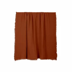 Plaids|Plaids>Camif HAOMY Plaid double voile de coton Vanly - - 130 x 180 cm Brick